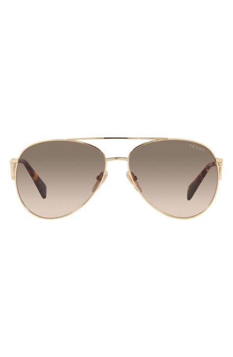 Women's Prada Aviator Sunglasses .